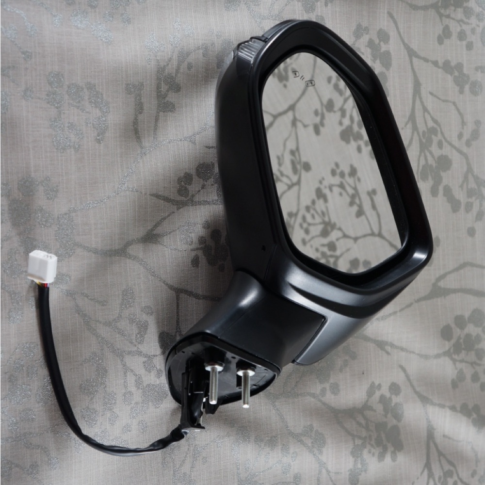 Black Driver Side Car Mirror with Wiring